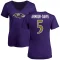 Women's Jalyn Armour-Davis Name & Number V-Neck T-Shirt - Purple