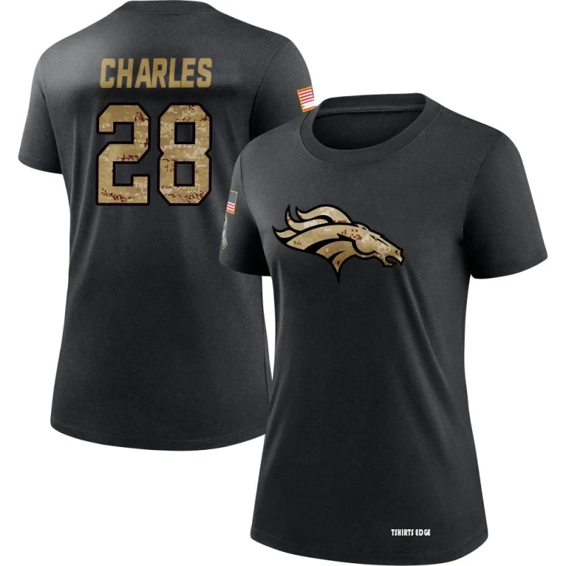 Women's Jamaal Charles 2020 Salute To Service Performance T-Shirt - Black -  Tshirtsedge