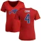 Women's James Cook Name & Number Slim Fit T-Shirt - Red