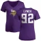 Women's James Lynch Name & Number Slim Fit T-Shirt - Purple