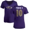 Women's James Proche II Name & Number V-Neck T-Shirt - Purple