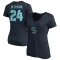 Women's Jamie Oleksiak Name & Number V-Neck T-Shirt - Navy