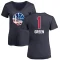 Women's JaMychal Green Name and Number Banner Wave V-Neck T-Shirt - Navy