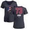 Women's Jan Jenik Name and Number Banner Wave V-Neck T-Shirt - Navy