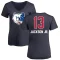 Women's Jaren Jackson Jr. Name and Number Banner Wave V-Neck T-Shirt - Navy