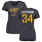 Women's Jaret Patterson Distressed Name & Number Slim Fit V-Neck T-Shirt - Navy