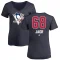 Women's Jaromir Jagr Name and Number Banner Wave V-Neck T-Shirt - Navy