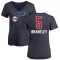 Women's Jarrell Brantley Name and Number Banner Wave V-Neck T-Shirt - Navy