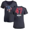 Women's Jason Adam Name and Number Banner Wave V-Neck T-Shirt - Navy