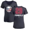 Women's Jason Pominville Name and Number Banner Wave V-Neck T-Shirt - Navy