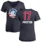 Women's Jason Preston Name and Number Banner Wave V-Neck T-Shirt - Navy