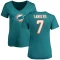 Women's Jason Sanders Name & Number Slim Fit T-Shirt - Aqua