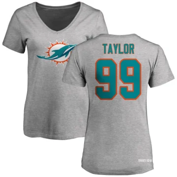 Jason Taylor Name & Number Game Day V-Neck T-Shirt - Aqua