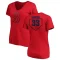 Women's Jason Varitek RBI Slim Fit V-Neck T-Shirt - Red