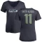 Women's Jaxon Smith-Njigba Name & Number Slim Fit T-Shirt - Navy