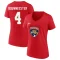 Women's Jay Bouwmeester 2023 Stanley Cup Final Name & Number V-Neck T-Shirt - Red