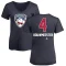 Women's Jay Bouwmeester Name and Number Banner Wave V-Neck T-Shirt - Navy