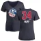 Women's Jay Huff Name and Number Banner Wave V-Neck T-Shirt - Navy