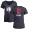 Women's Jaylen Clark Name and Number Banner Wave V-Neck T-Shirt - Navy