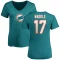 Women's Jaylen Waddle Name & Number Slim Fit T-Shirt - Aqua