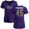 Women's Jaylon Ferguson Name & Number V-Neck T-Shirt - Purple