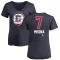 Women's Jayson Megna Name and Number Banner Wave V-Neck T-Shirt - Navy