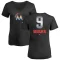 Women's Jean Segura Midnight Mascot V-Neck T-Shirt - Black