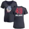 Women's Jeenathan Williams Name and Number Banner Wave V-Neck T-Shirt - Navy