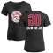 Women's Jeff Dowtin Jr. Name and Number Banner Wave V-Neck T-Shirt - Black