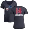 Women's Jeff Hornacek Name and Number Banner Wave V-Neck T-Shirt - Navy