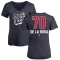 Women's Jeremy De La Rosa Name and Number Banner Wave V-Neck T-Shirt - Navy