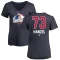 Women's Jeremy Hanzel Name and Number Banner Wave V-Neck T-Shirt - Navy