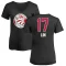 Women's Jeremy Lin Name and Number Banner Wave V-Neck T-Shirt - Black