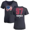 Women's Jeremy Roenick Name and Number Banner Wave V-Neck T-Shirt - Navy