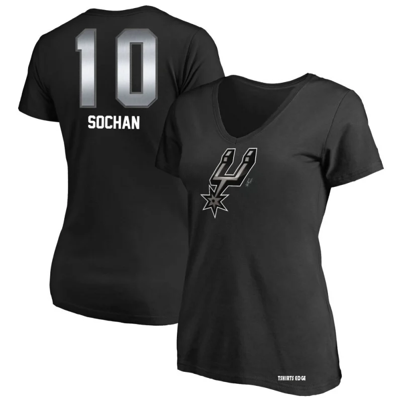 Jeremy Sochan Midnight Mascot T-Shirt - Black - Tshirtsedge