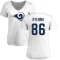 Women's Jerreth Sterns Name & Number Slim Fit T-Shirt - White