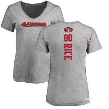 Women's Jerry Rice Backer Slim Fit T-Shirt - Red - Tshirtsedge