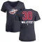 Women's Jesper Wallstedt Name and Number Banner Wave V-Neck T-Shirt - Navy