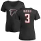 Women's Jessie Bates III Name & Number Slim Fit T-Shirt - Black