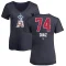 Women's Jhonathan Diaz Name and Number Banner Wave V-Neck T-Shirt - Navy