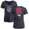 Women's Ji Man Choi Name and Number Banner Wave V-Neck T-Shirt - Navy