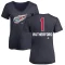 Women's Jim Rutherford Name and Number Banner Wave V-Neck T-Shirt - Navy