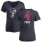 Women's Jimmy Foxx Name and Number Banner Wave V-Neck T-Shirt - Navy