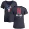 Women's Jimmy Rollins Name and Number Banner Wave V-Neck T-Shirt - Navy