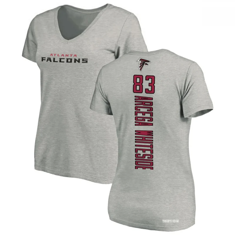 Women's J.J. Arcega-Whiteside Backer V-Neck T-Shirt - Ash - Tshirtsedge