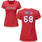 Women's Joe Barlow Name & Number T-Shirt - Red