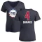 Women's Joe Dumars Name and Number Banner Wave V-Neck T-Shirt - Navy