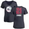 Women's Joel Embiid Name and Number Banner Wave V-Neck T-Shirt - Navy