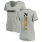 Women's Joey Porter Jr. Backer V-Neck T-Shirt - Ash