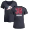 Women's John Gibson Name and Number Banner Wave V-Neck T-Shirt - Navy